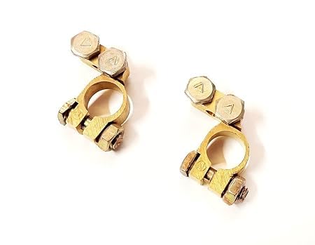 Battery terminal(1 Pair-2pcs) Fits 6 and 12 volt positive or negative plsts. (material : copper) Car Battery Terminal/Clamps - Battery Terminal Connector. (Pack of 12 pairs).