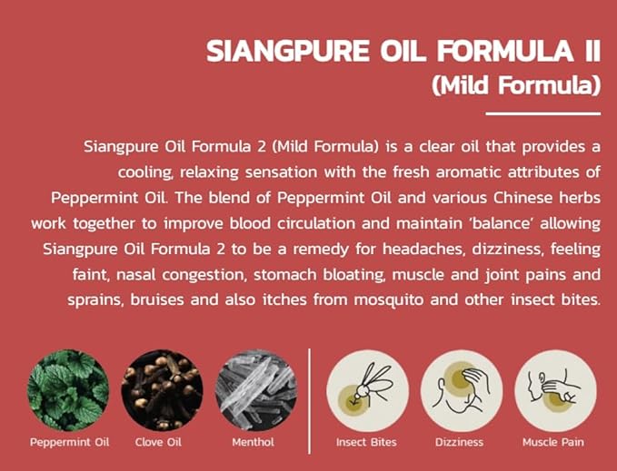 Siang Pure Oil Formula II - Natural Relief and Wellness Solution