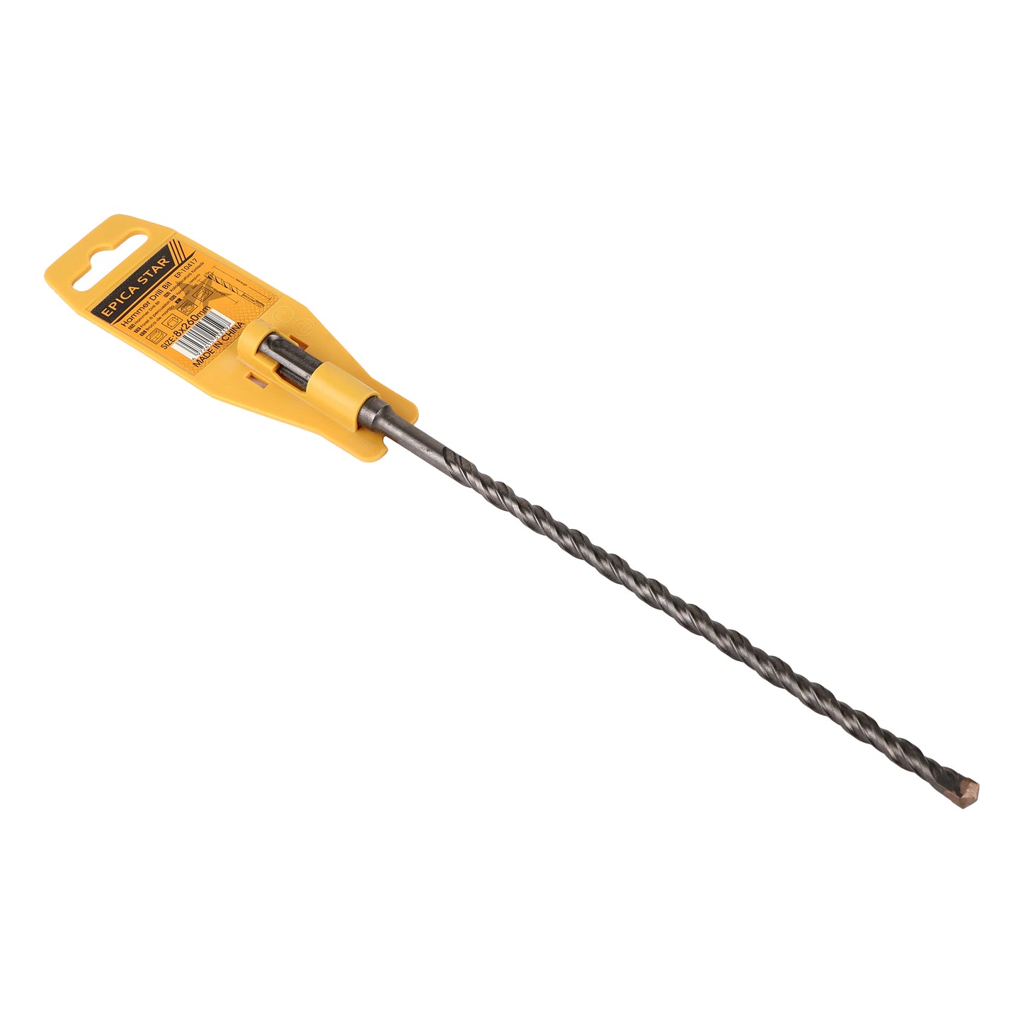 EPICA - 8 * 260 Hammer Drill Bit – Heavy-Duty Drill Bit for Concrete, Masonry, and Tough Materials (CE10417)