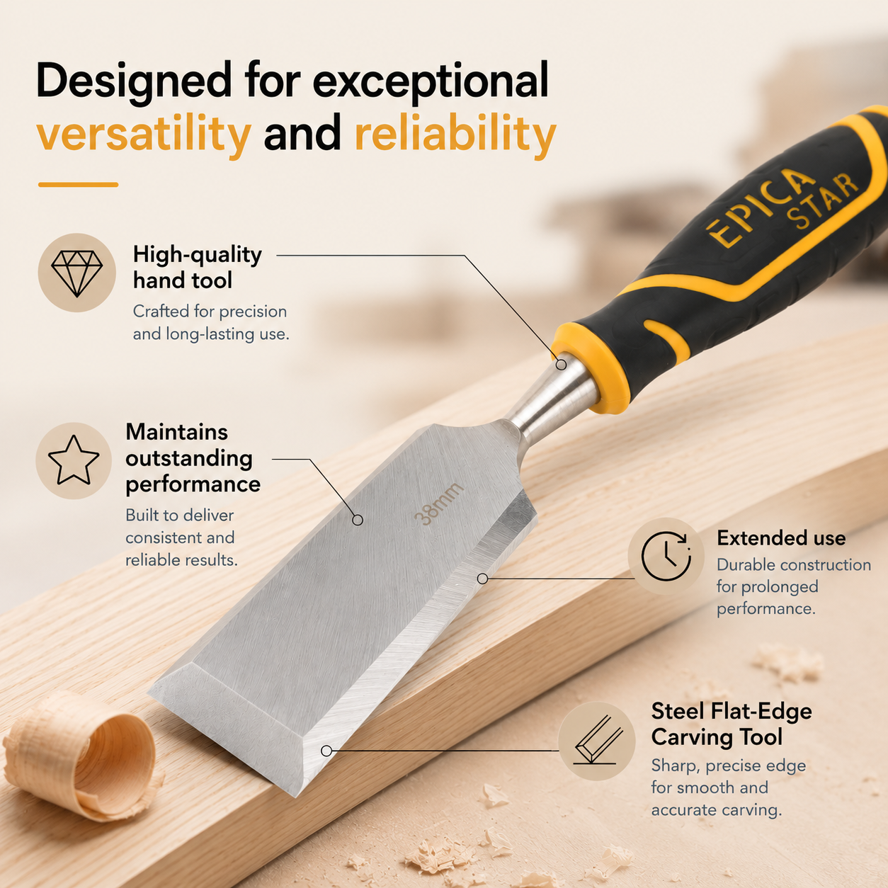 Epica- Wood Chisel 1 1/2" (CE-20104)