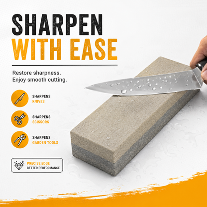 Epica -  Combination Sharpening Stone – Dual-Grit Whetstone for Precision Sharpening of Knives, Chisels, and Tools – Coarse & Fine Sides for Efficient Honing, and Professional Use.