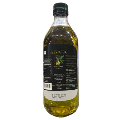 Agata Extra Virgin Olive Oil Perfect for Marinades, Pasta, & Dressing, 1 Litre(916 g)