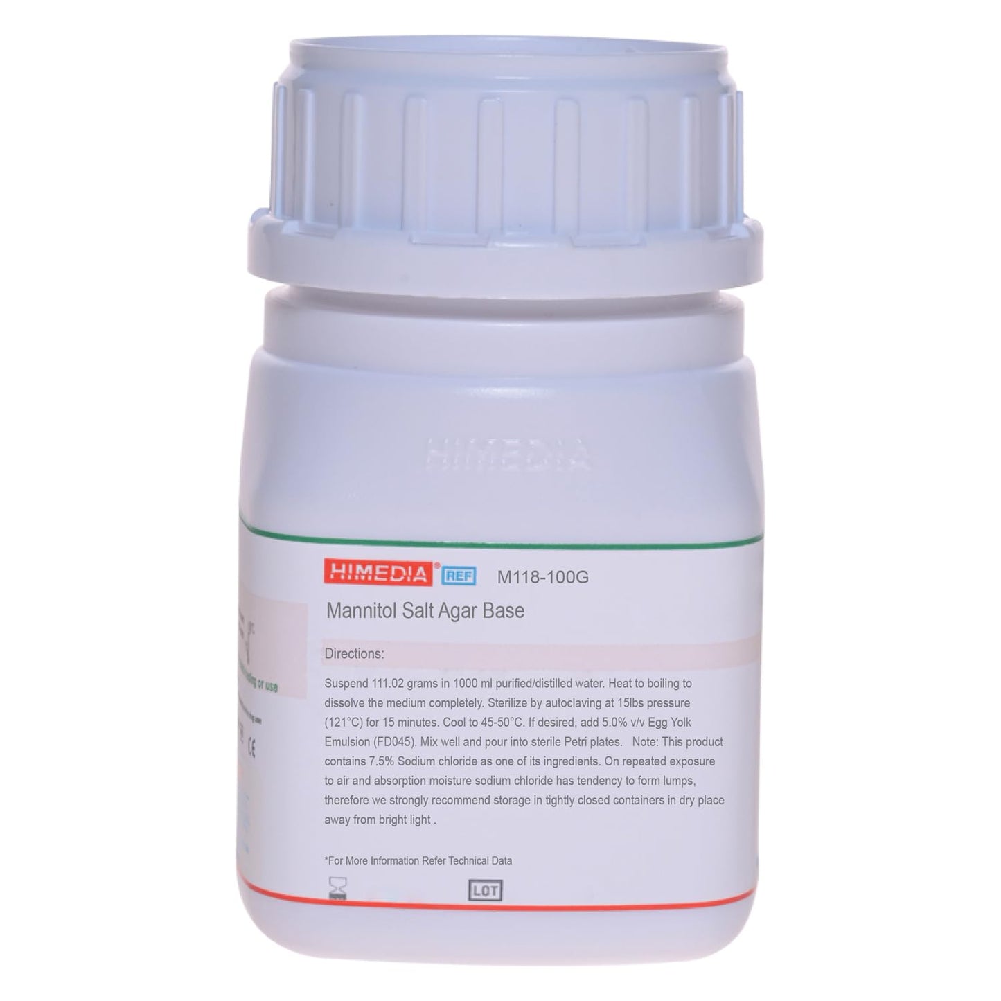 HiMedia Mannitol Salt Agar Base M118 for Microbial Growth and Isolation