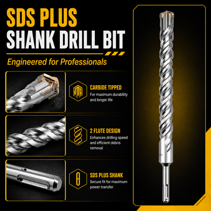 EPICA - 8 * 260 Hammer Drill Bit – Heavy-Duty Drill Bit for Concrete, Masonry, and Tough Materials (CE10417)