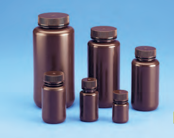 TARSONS - Amber Wide Mouth Bottle, HDPE with PP Amber closure (581).