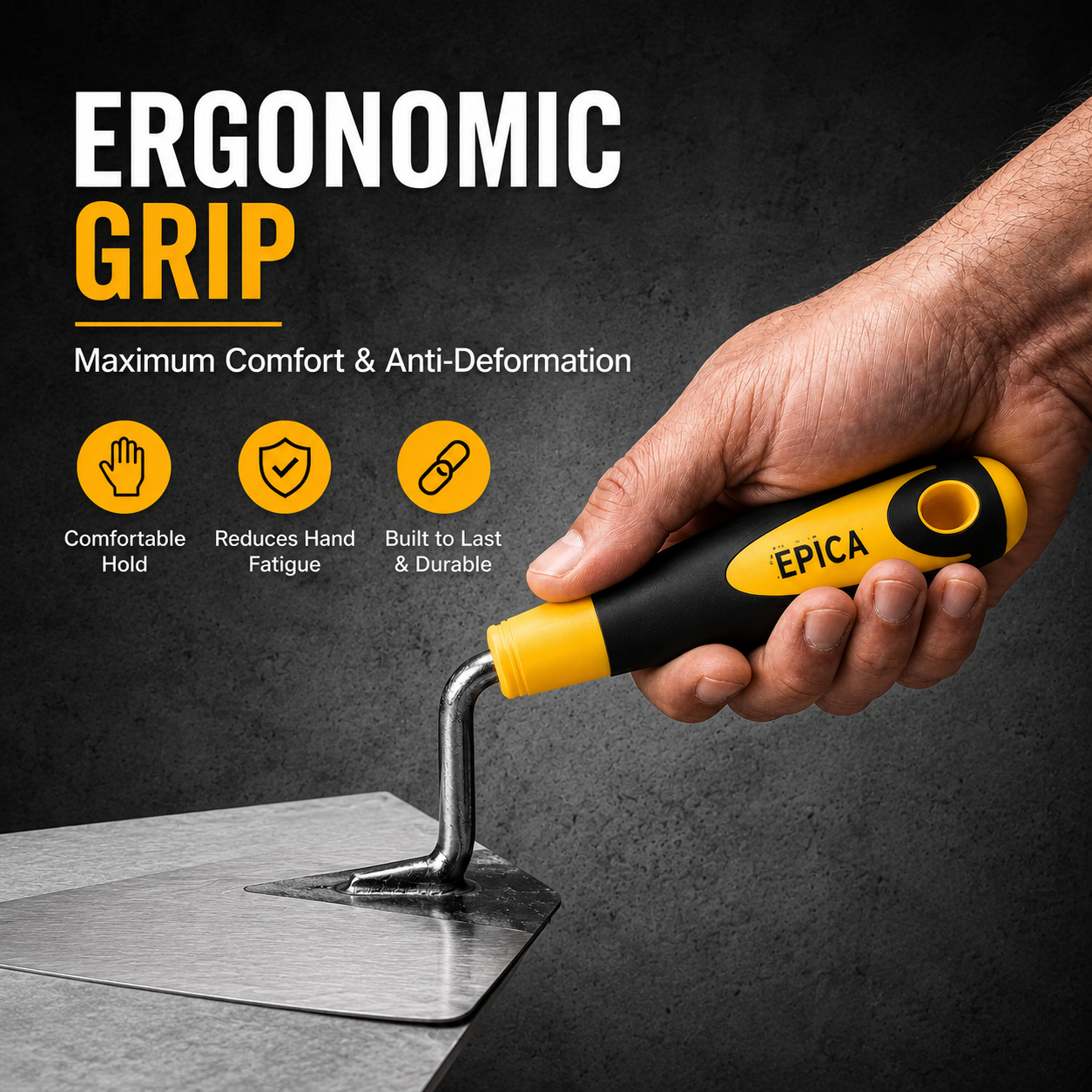 EPICA - Trowel Bricklaying Knife – Durable Tool for Masonry, Brickwork, and Construction Projects.