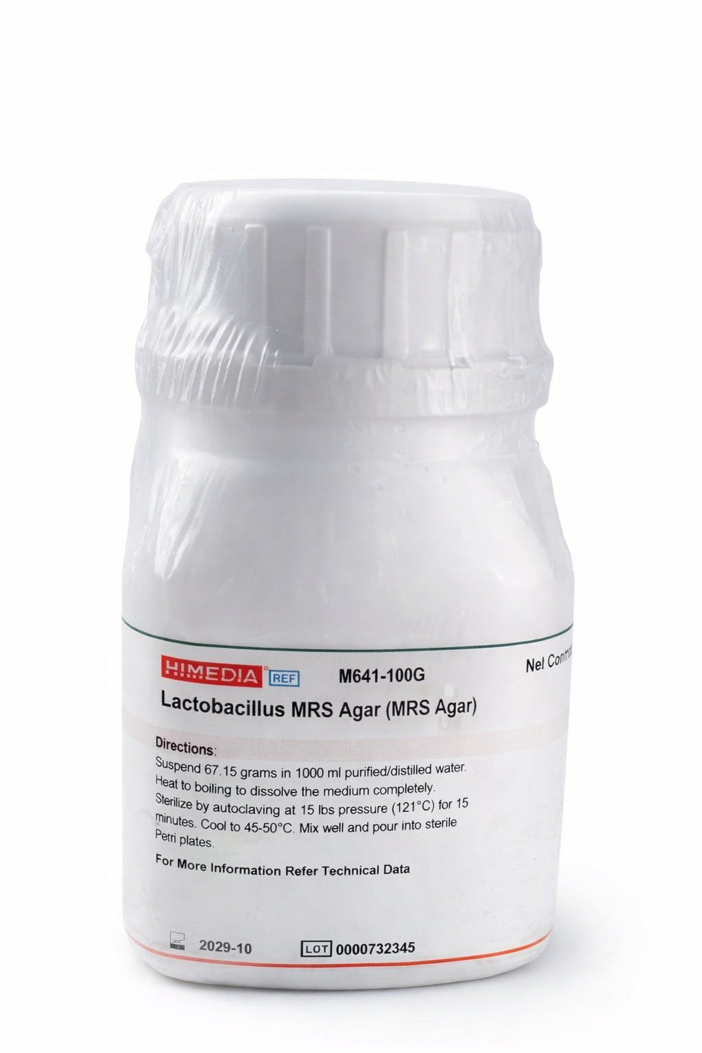 HiMedia - Lactobacillus MRS Agar (MRS Agar) (M641I)
