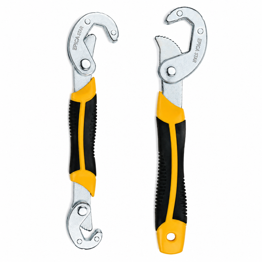 Universal Self-Adjusting Wrench Set (9-32mm & 23-45mm) | Multifunction Snap Grip Wrench | Heavy-Duty Chrome Vanadium Steel | Non-Slip Ergonomic Handle | Ideal for Plumbing, Automotive & Home Repairs