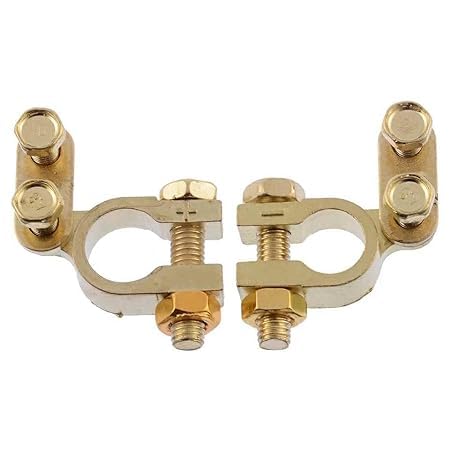 Battery terminal(1 Pair-2pcs) Fits 6 and 12 volt positive or negative plsts. (material : copper) Car Battery Terminal/Clamps - Battery Terminal Connector. (Pack of 12 pairs).