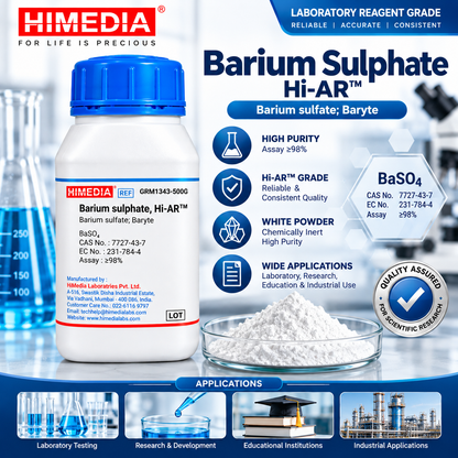 HiMedia Barium Sulphate Hi-LR™ (GRM1343-500G) - Premium Barium Sulphate HiMedia for Enhanced Quality