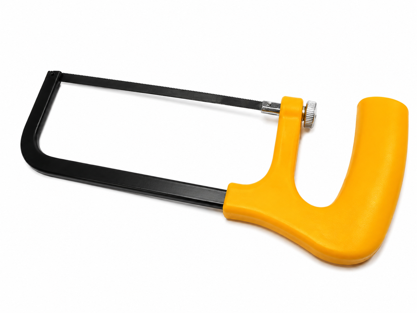 Mini Hacksaw Frame with Ergonomic Handle, Adjustable Blade Tension, Fine-Tooth Cutting Blade, Compact Steel Frame for Metal, Plastic, Wood & DIY Cutting