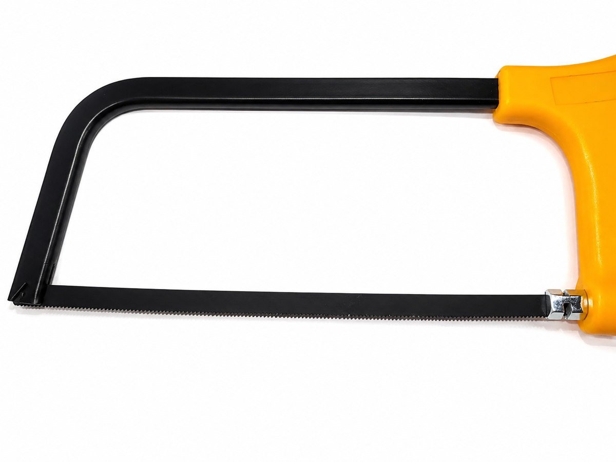 Mini Hacksaw Frame with Ergonomic Handle, Adjustable Blade Tension, Fine-Tooth Cutting Blade, Compact Steel Frame for Metal, Plastic, Wood & DIY Cutting