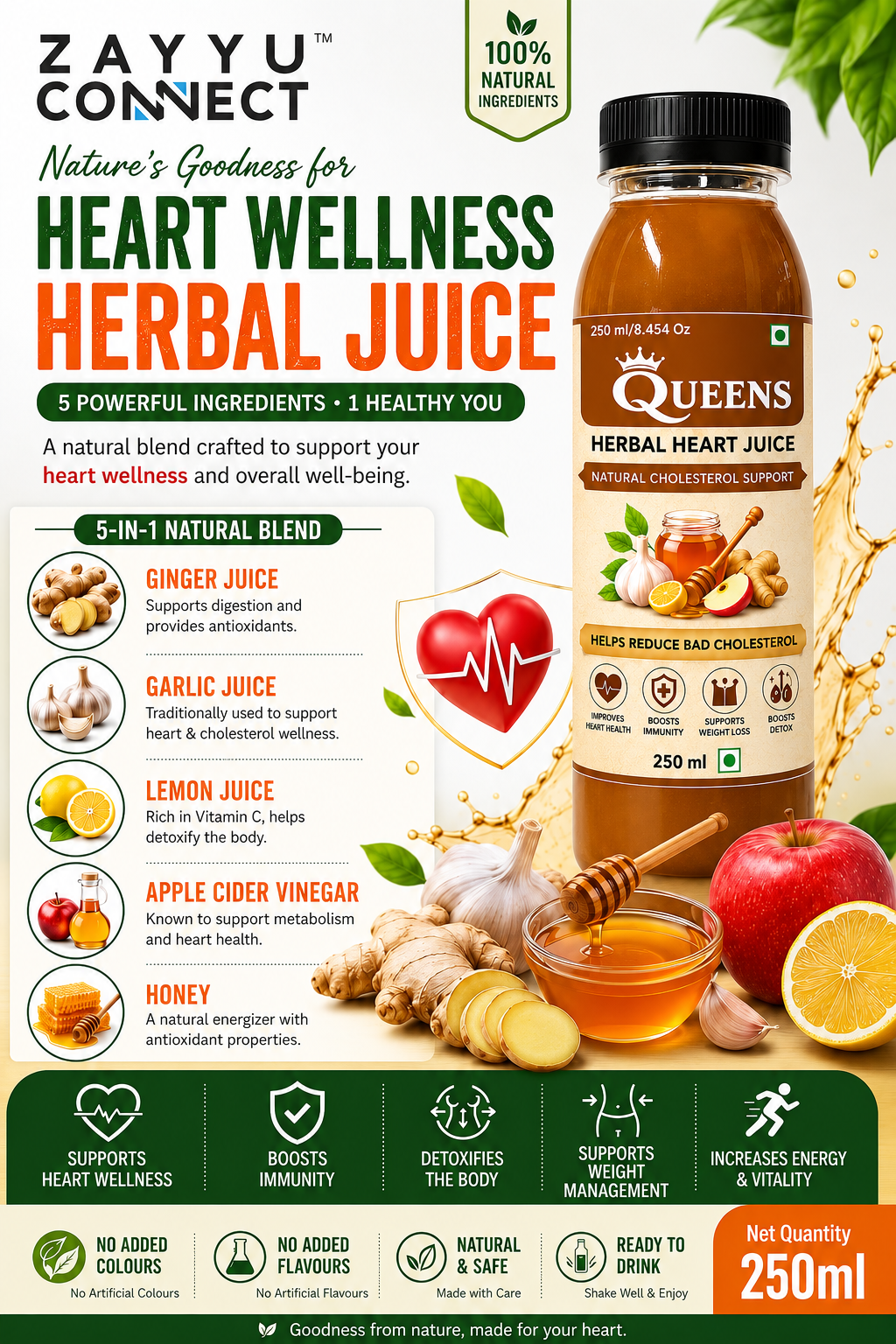Heart Wellness Herbal Juice, 250 ml