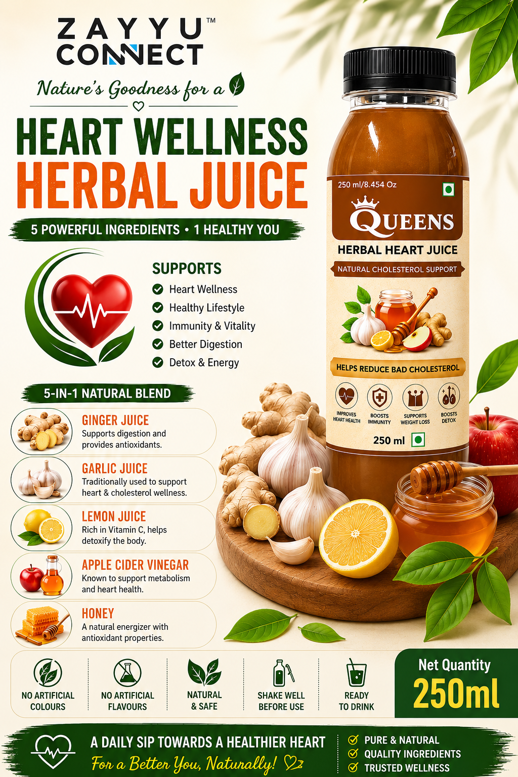 Heart Wellness Herbal Juice, 250 ml