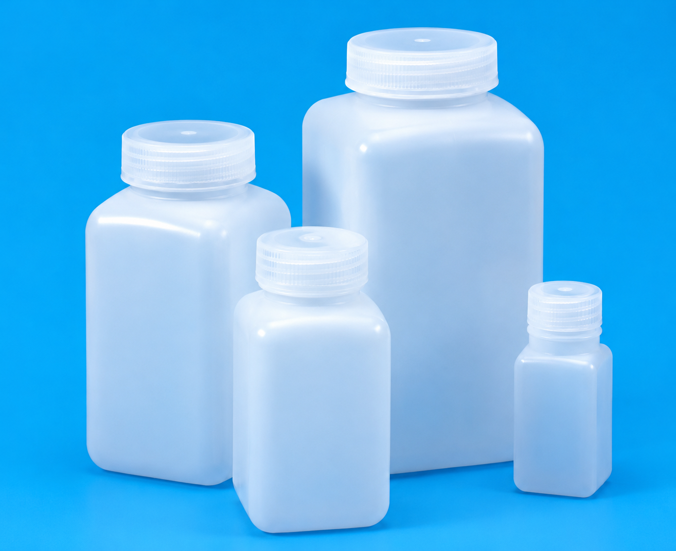 TARSONS - Wide Mouth Square Bottle, HDPE with PP closure (584221).