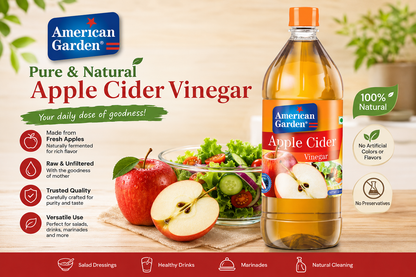 American Garden Vinegar - Apple Cider, 476ml Bottle
