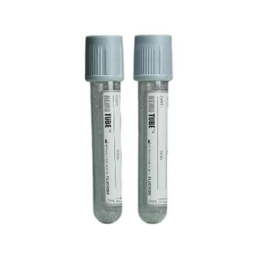 Hemotube Fluoride Tube Non Vacuum Blood Collection Tube - 4ml Pack of 100 Pieces.