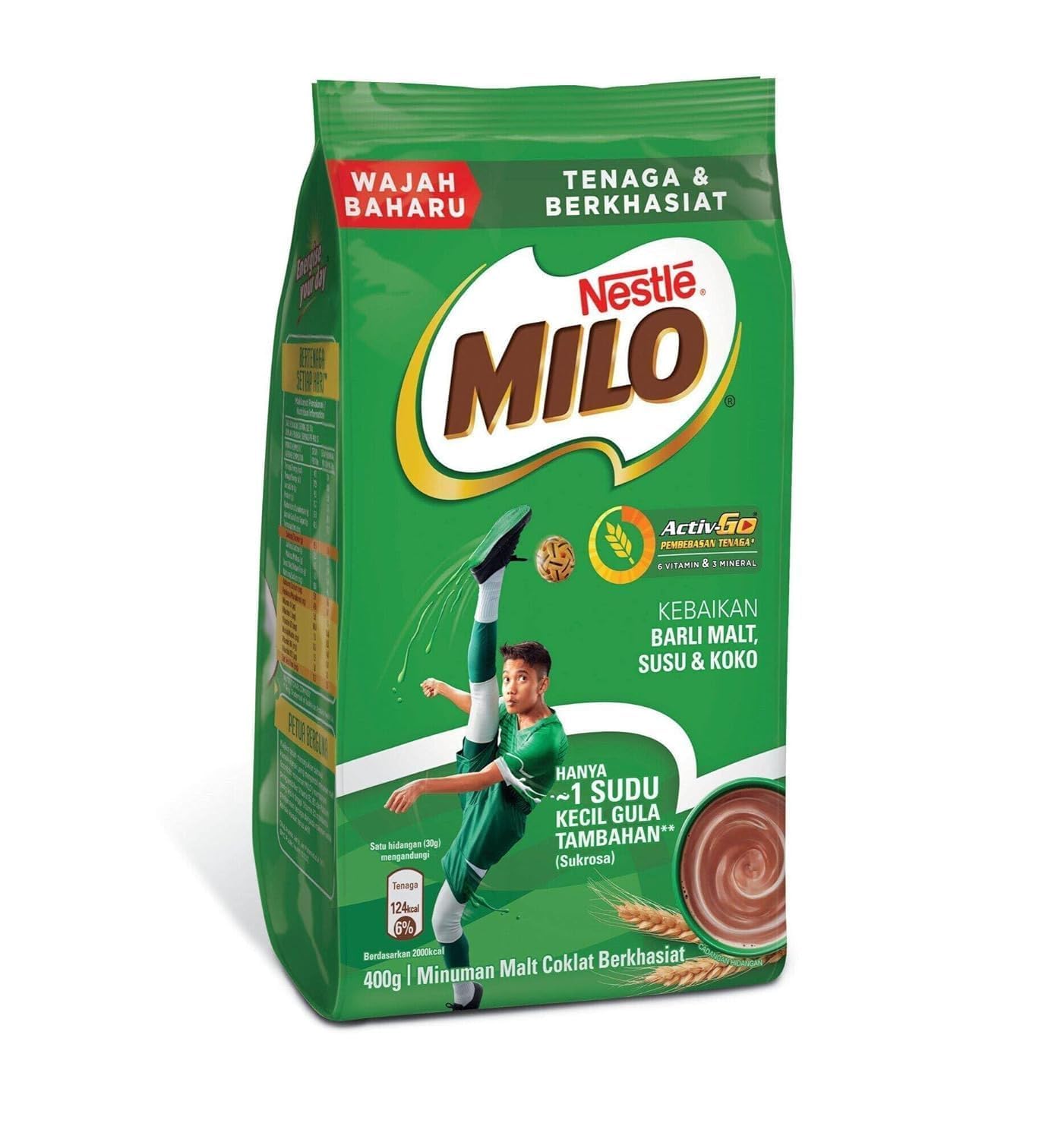 Nestlé MILO Original Activ-Go Chocolate Malt Drink Powder – 400g | Energy & Nutrition Drink