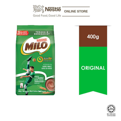 Nestlé MILO Original Activ-Go Chocolate Malt Drink Powder – 400g | Energy & Nutrition Drink