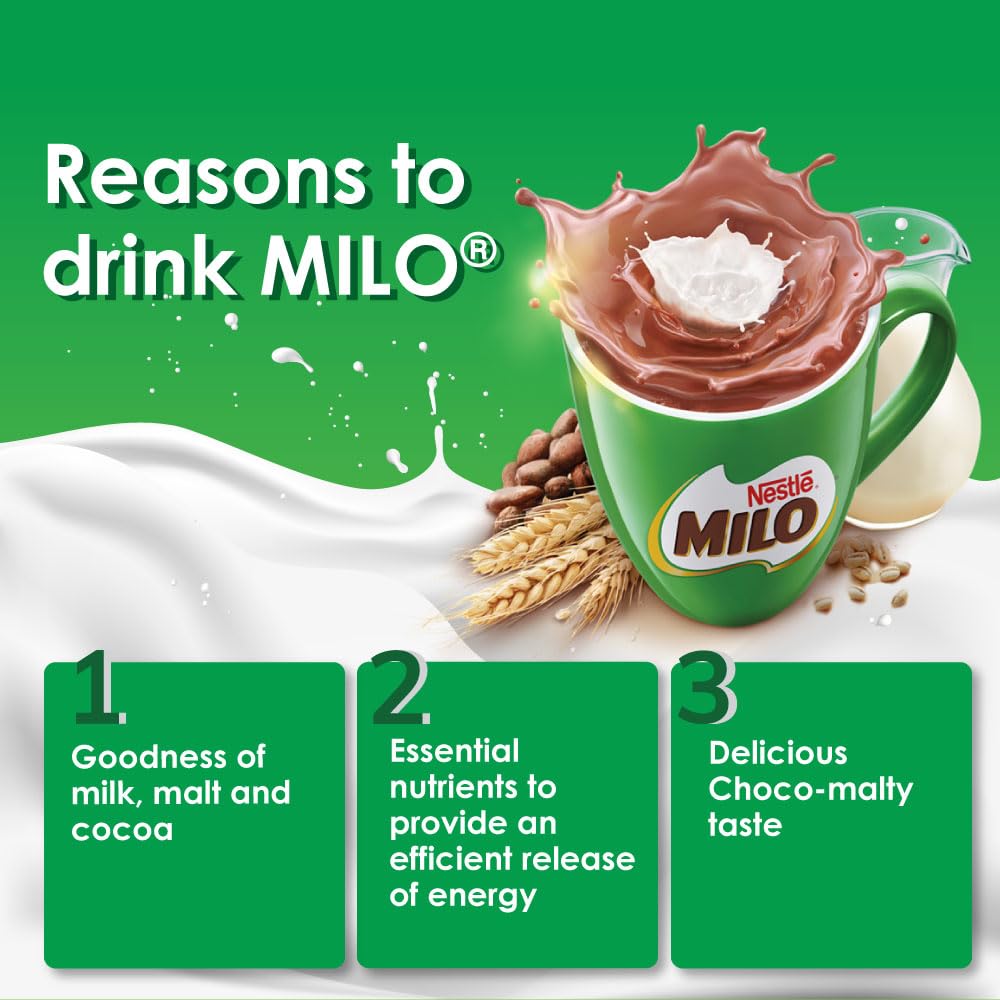 Nestlé MILO Original Activ-Go Chocolate Malt Drink Powder – 400g | Energy & Nutrition Drink