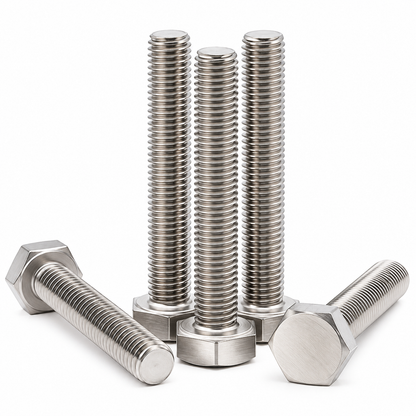 4MM DIA STAINLESS STEEL 304-A2 HEX SCREW FULL THREAD (DIN 933 / IS 1363) (Pack of 100 Pieces)