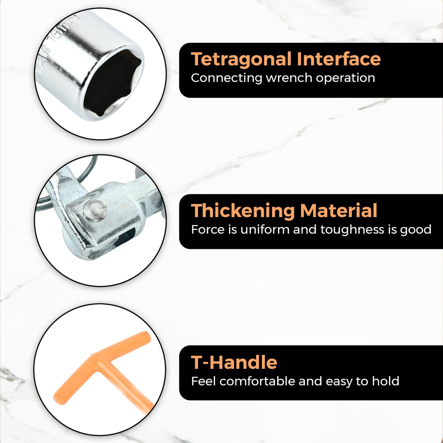 16mm T-Handle Spark Plug Hex Socket Wrench Â– Essential Tool for Automotive and Small Engine Maintenance