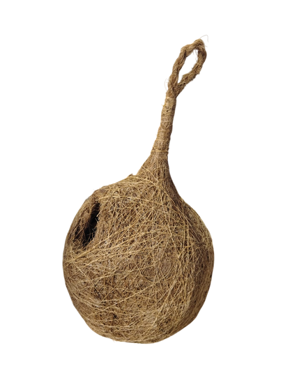 Handcrafted Natural Hanging Bird Nest | Eco-Friendly Coconut Fiber Bird House for Sparrows, Finches & Small Birds | Weather Resistant Outdoor Nest for Garden, Balcony, Terrace & Backyard