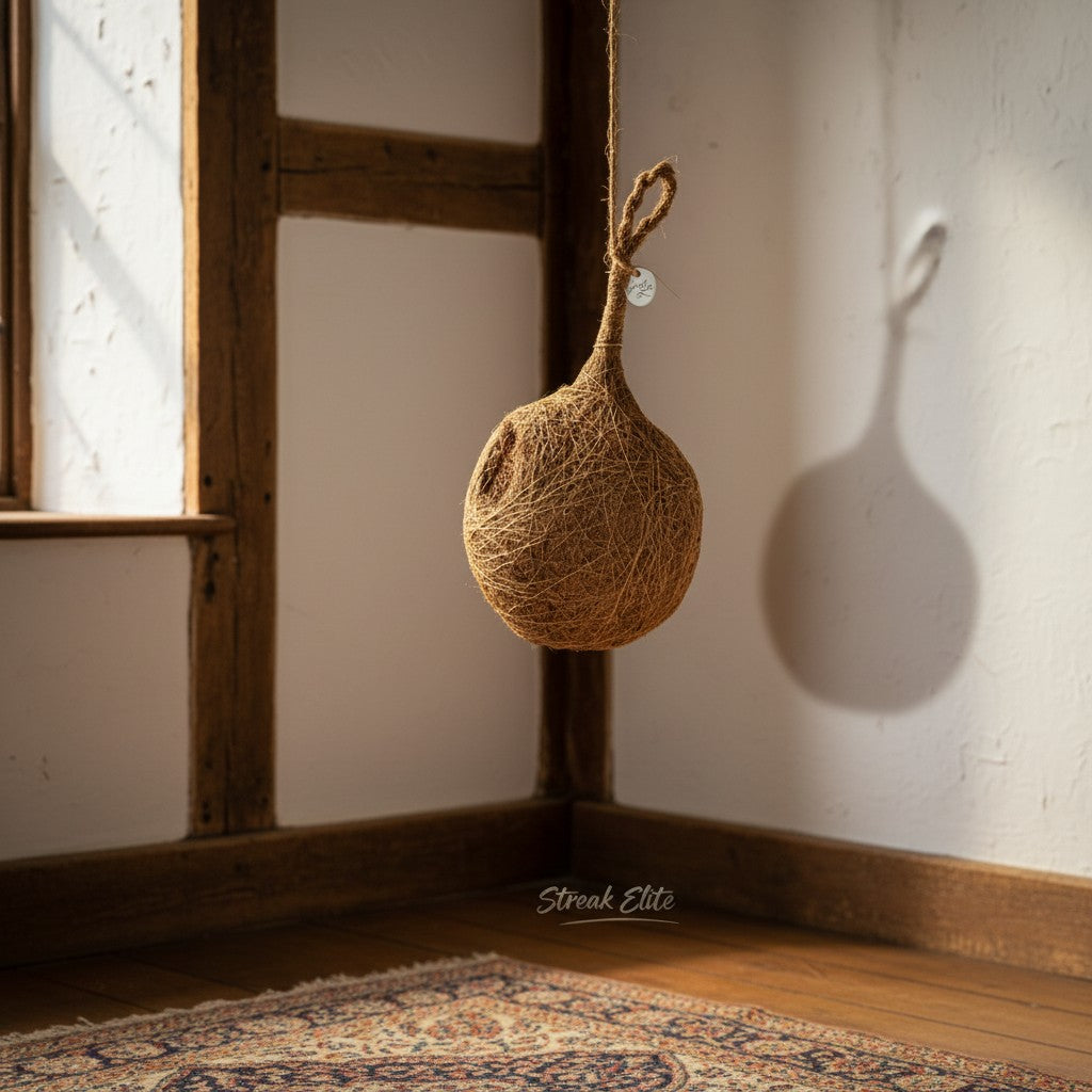 Handcrafted Natural Hanging Bird Nest | Eco-Friendly Coconut Fiber Bird House for Sparrows, Finches & Small Birds | Weather Resistant Outdoor Nest for Garden, Balcony, Terrace & Backyard