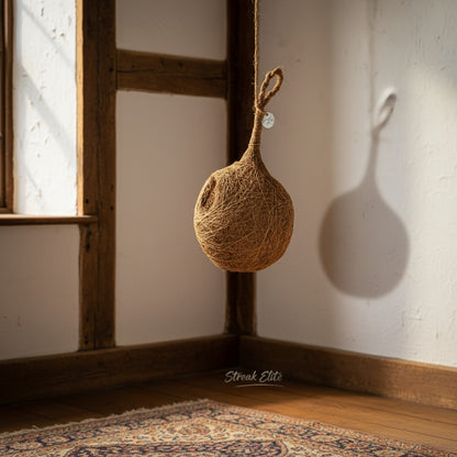 Handcrafted Natural Hanging Bird Nest | Eco-Friendly Coconut Fiber Bird House for Sparrows, Finches & Small Birds | Weather Resistant Outdoor Nest for Garden, Balcony, Terrace & Backyard