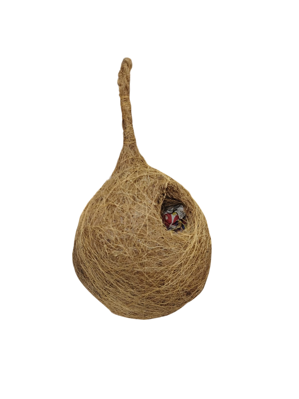 Handcrafted Natural Hanging Bird Nest | Eco-Friendly Coconut Fiber Bird House for Sparrows, Finches & Small Birds | Weather Resistant Outdoor Nest for Garden, Balcony, Terrace & Backyard