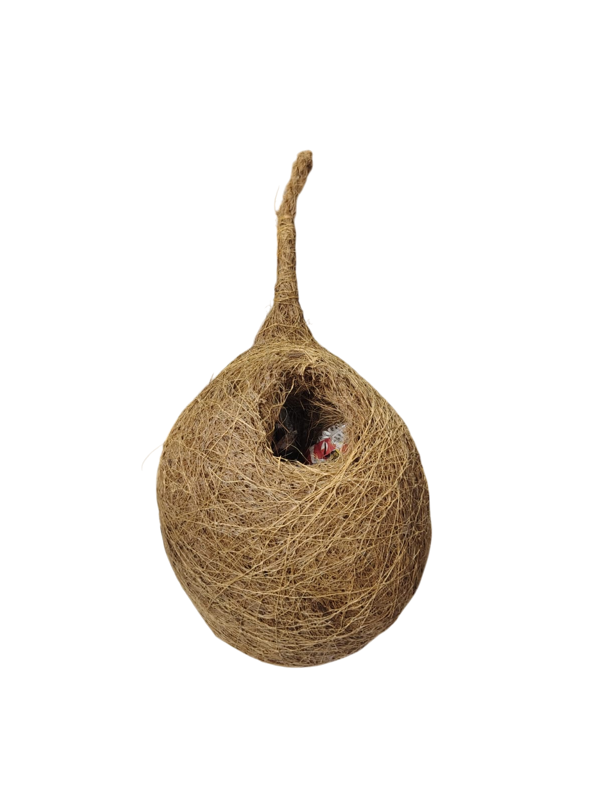 Handcrafted Natural Hanging Bird Nest | Eco-Friendly Coconut Fiber Bird House for Sparrows, Finches & Small Birds | Weather Resistant Outdoor Nest for Garden, Balcony, Terrace & Backyard