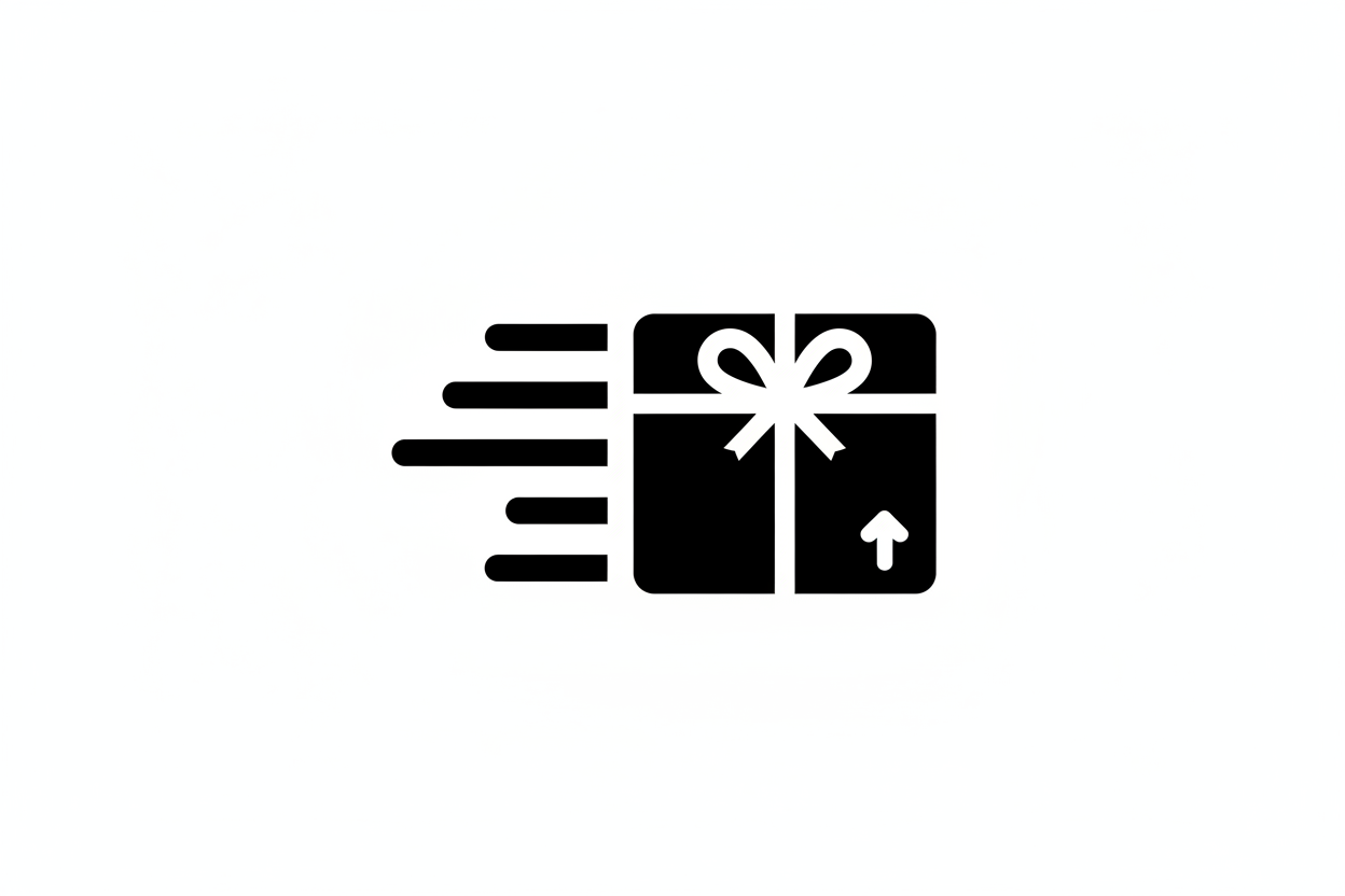 Fast Shipping icon black and white