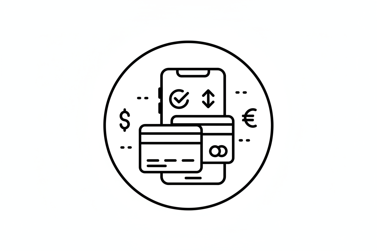 flexible payment icon black and white