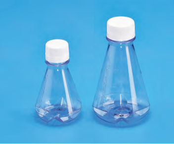 TARSONS - Sterile Erlenmeyer Cell Culture Flask, Baffled base, PC with White HDPE Closure (443210).
