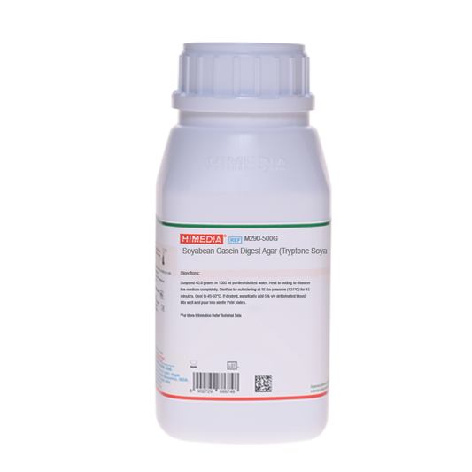 HiMedia -  Casein Soyabean Digest Agar (Soyabean Casein Digest Agar) (Tryptone Soya Agar) (M290-500G).
