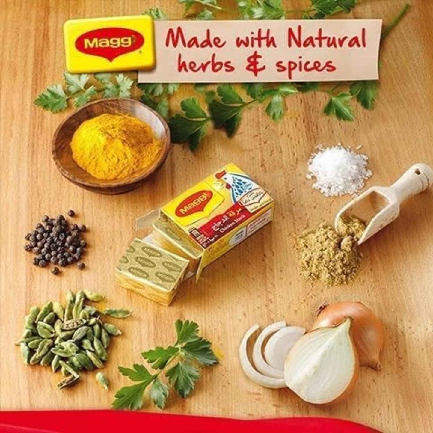 Maggi Chicken Stock Cubes For Adding Flavour To Dishes, 24 Cubes X 20gm, 480 Grams