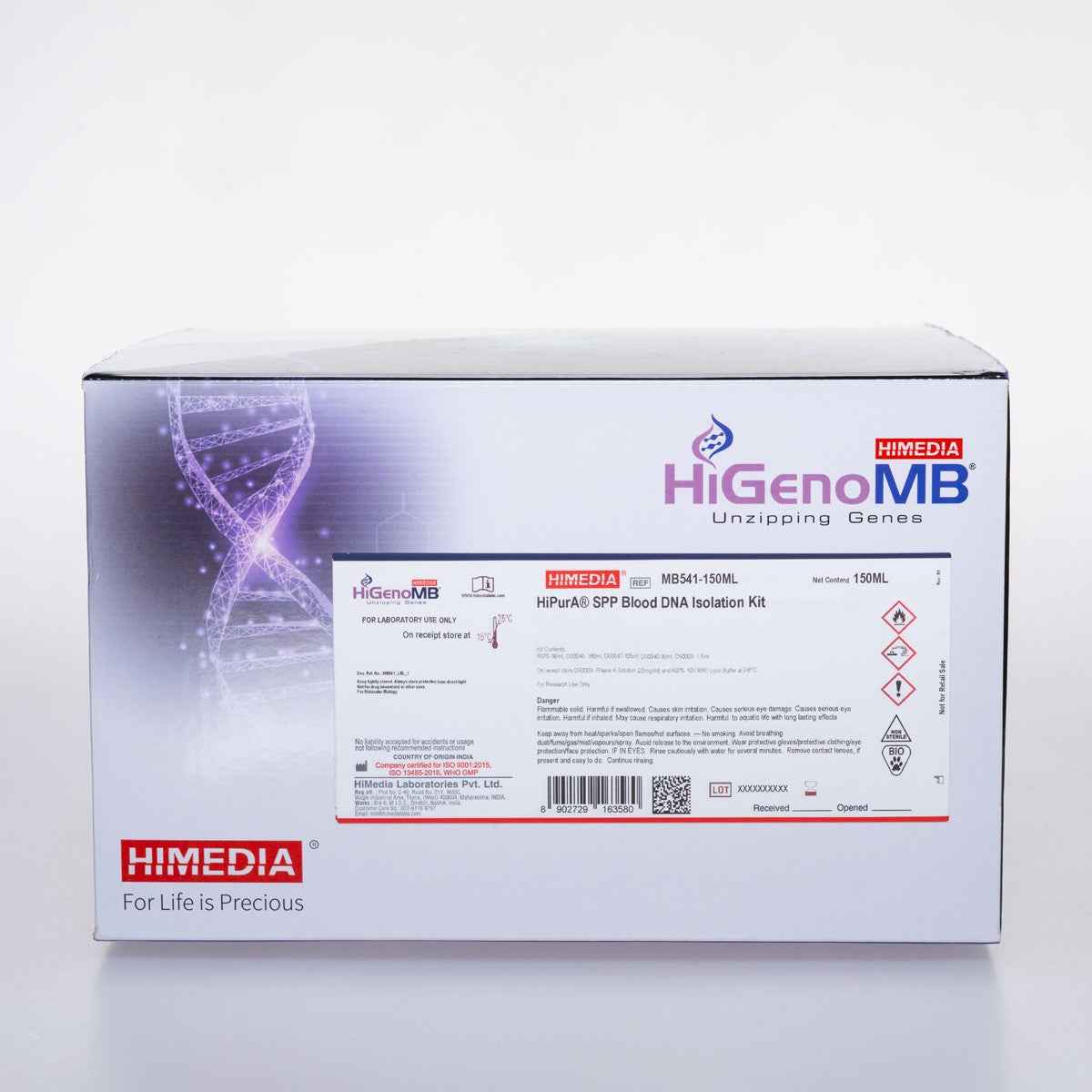 HiMedia - HiPurA® SPP Blood DNA Isolation Kit (MB541-10ML).