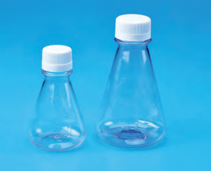 TARSONS - Sterile Erlenmeyer Cell Culture Flask flat base, PETG with white HDPE closure (442010).