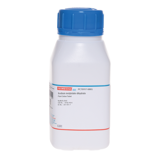HiMedia Sodium Molybdate Dihydrate PCT0117 500G - High Purity Chemical for Lab Use