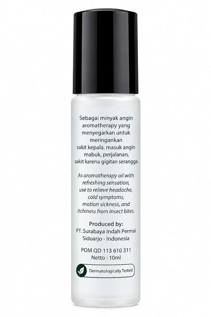 Safe Care Refreshing Oil | Aromatherapy Roll-On Oil for Headache, Cold, Motion Sickness & Insect Bites | Dermatologically Tested | 10ml - Indonesia