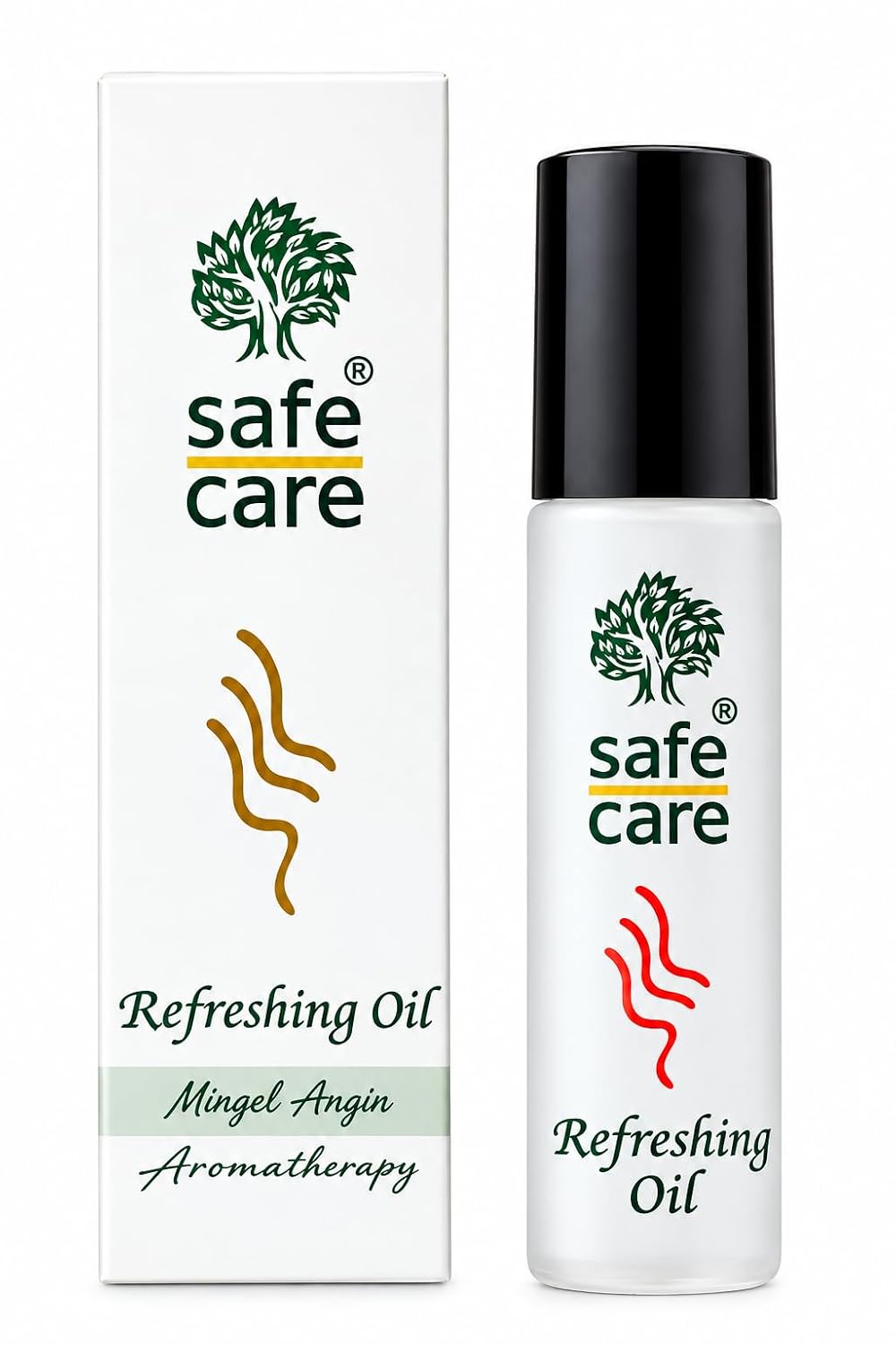 Safe Care Refreshing Oil | Aromatherapy Roll-On Oil for Headache, Cold, Motion Sickness & Insect Bites | Dermatologically Tested | 10ml - Indonesia