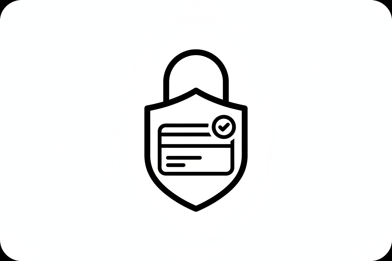 Secure Transaction icon black and white